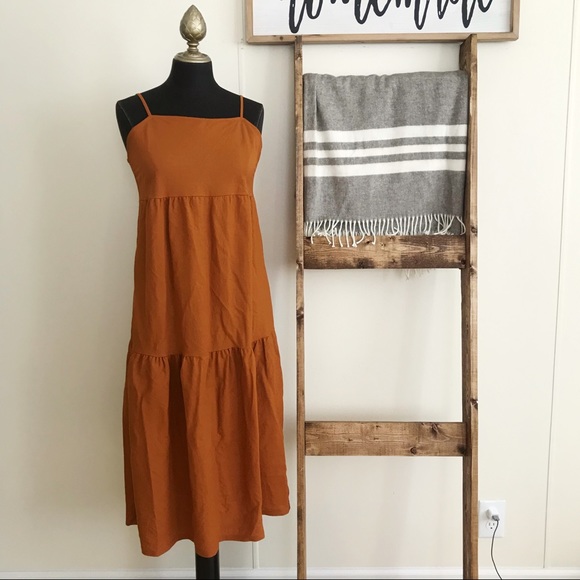Zara Dresses & Skirts - Zara Camel Brown Mustard Yellow Dress